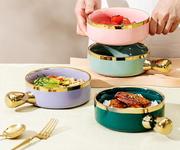 筷人单碗专用陶瓷一套精致的碗套装一人，一筷一碗一勺个人专用碗