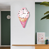 冰激凌卡通创意个性钟表挂墙客厅幼儿园冷饮店饮品店装饰壁钟挂钟