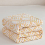 恒源祥纯棉毛巾被全棉家用三层复合毯简约可机洗夏季空调被午睡毯