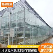 5+6+5中空钢化玻璃板覆盖连栋文洛型玻璃温室大棚花卉种植基地