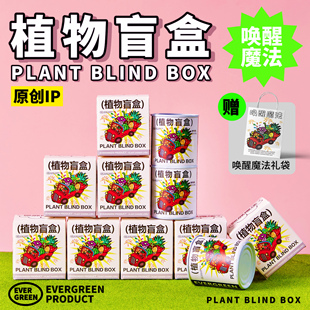 绿州唤醒魔法植物盲盒种子罐头创意种植小盆栽室内办公桌绿植礼物