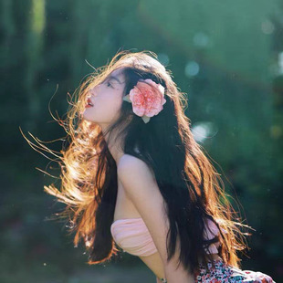 清新森系花朵发夹少女写真头花舞蹈表演配饰网红直播复古牡丹头饰
