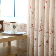 定制平面落地窗帘成品加厚客厅，卧室高档棉麻，遮光窗帘布料相思物语