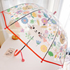 网红兔子女童幼儿园小学生儿童，伞可爱加厚自动长柄，伞宝宝透明雨伞
