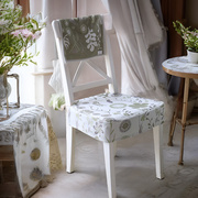 ekelund椅垫美式田园风餐桌椅子，垫欧式现代海绵可拆洗椅子坐垫套