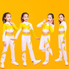 健美操套装体操儿童啦啦操啦啦队演服出服显瘦黄色运动会比赛