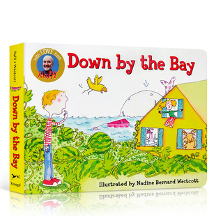 送音频英文原版绘本downbythebay沿着海湾儿歌，童谣纸板书raffisongstoread音乐家拉斐的唱读系列0-3-6岁亲子幼儿早教图书