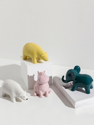 贝汉美北欧创意可爱动物摆件家居饰品客厅大象电视柜玄关装饰品