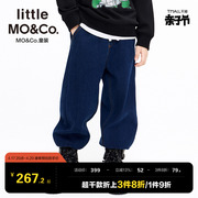 little moco童装牛仔裤男童女童裤子儿童秋冬款束脚长裤牛仔裤