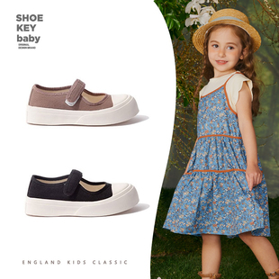 女童帆布鞋软底宝宝布鞋，2024春秋季小女孩公主鞋，儿童玛丽珍鞋