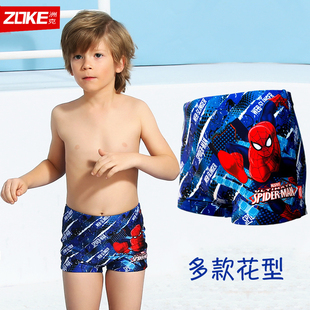 zoke洲克男童平角泳裤，训练度假温泉，漫威蜘蛛侠儿童游泳裤