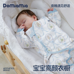 Domiamia新生儿连体衣和尚服满月哈衣初生婴儿服冬装棉衣新生儿