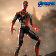 中动漫威复仇者联盟，钢铁蜘蛛侠玩具手办可动人偶男孩正版公仔模型