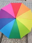 10骨折叠彩虹，雨伞女黑胶自动伞，广告伞遮阳伞印字logo