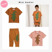 瑞典 Mini rodini 春夏男童女童宝宝纯棉鳄鱼短袖T恤休闲长裤