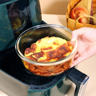 空气炸锅专用碗耐高温烤箱可用玻璃盘餐具家用蒸蛋芝士焗饭烘焙碗
