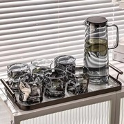 冷水壶玻璃耐高温家用大容量客厅水壶套装，高硼硅凉水壶扎壶凉水杯