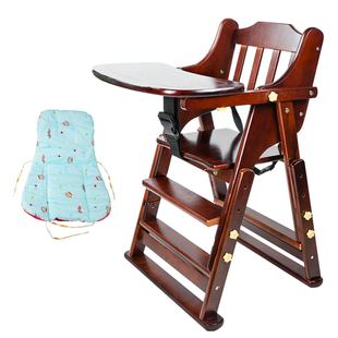 促宝宝实木餐椅儿童餐桌，椅子便携式可折叠多功能，婴儿座椅家用吃厂