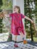 史豌豆(史豌豆)女童裙子，2023夏季儿童波点短袖，连衣裙女宝宝休闲t恤裙