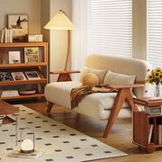法式复古实木单人沙发床小户型折叠两用多功能客厅伸缩双人沙发床