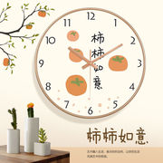 新中式时钟墙上挂钟中国风客厅复古现代简约创意静音钟表石英钟