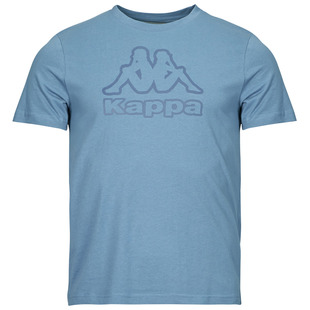 Kappa/背靠背男装休闲运动透气吸汗圆领短袖T恤蓝色2024夏季