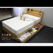 韩式榻榻米床简约现代o板式床储物高箱床婚床1.5米1.8双人床木床