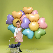 萌叔派对~彩色花朵铝膜气球儿童生日布置装饰道具卡通气球