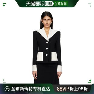 香港直邮潮奢 KIMHĒKIM 女士 黑色 & 灰白色纽扣西装外套 PS24JK0