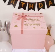 生日礼物惊喜大箱子空盒子送女朋友，粉色惊喜盒大箱子特大包装