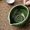 美浓烧日本进口日式陶瓷家用釉下彩织部绿釉公道杯功夫茶具