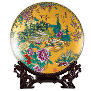 景德镇陶瓷器挂盘装饰盘子，中式客厅酒柜博古架摆件，家居饰品工艺品