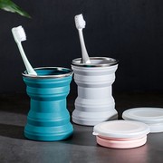 日本旅行漱口杯便携式耐高温情侣硅胶洗漱刷牙杯子可折叠口袋水杯