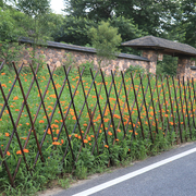 竹篱笆栅栏围栏月季植物爬藤架，伸缩花架庭院花园，菜园竹子围墙隔断