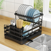 厨房碗碟碗盘沥水架，水槽置物架盘子家用放碗晾碗架碗筷餐具收纳盒