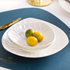骨瓷餐具网红盘子菜盘家用陶瓷创意个性奇异形碟子不规则沙拉深盘