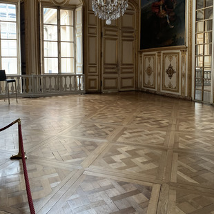 源自法国凡尔赛三层手工拼花地板实木，复合地暖地板，154mm方形拼花