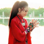 杨丽萍同款护腕中国风云南原创民族，风刺绣花手套指复古饰品女帆布