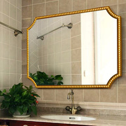 欧式浴室镜壁挂式卫生间镜子，触摸led复古化妆镜洗手台梳妆镜家用