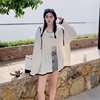 连帽米白色防晒衣女夏2023甜酷风炸街休闲薄款开衫防晒服外套