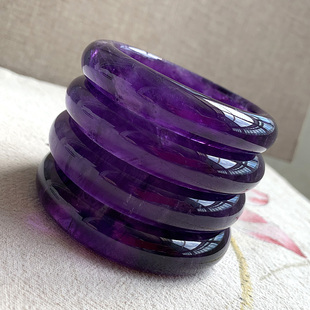 天然紫水晶手镯紫晶，透润有光泽实物，一物一图自然光乌拉圭紫