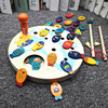 婴幼儿童磁性钓鱼玩具套装，1-2周岁益智男女孩子3-4-6岁宝宝木质制