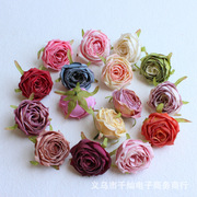 仿真牡丹花头手工制作材料，花苞欧式复古玫瑰花朵婚庆服装帽子配件