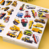 汽车贴纸书工程车交通工具贴贴画，2-3到6岁儿童，早教粘贴画男孩玩具