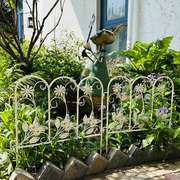 美式乡村复古铁艺小栅栏爬架 户外花园阳台植物围栏装饰小篱笆