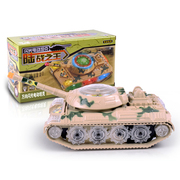 闪光电动坦克玩具儿童坦克车万向电动音乐车宝宝电动发光益智童玩