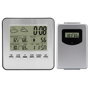 无线室内外温湿度计气象站闹钟电子家用数显无线温度计时钟日历