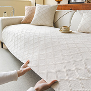 棉麻沙发垫四季通用2024布艺亚麻坐垫子防滑法式复古沙发盖布