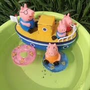 儿童玩具戏水洗澡佩琪小猪爸爸海盗船玩具乔治小狗爷爷漂浮航海船
