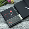 小王子玫瑰黑纸本黑色纸内页，创意空白黑卡日记本笔记本手绘手账本